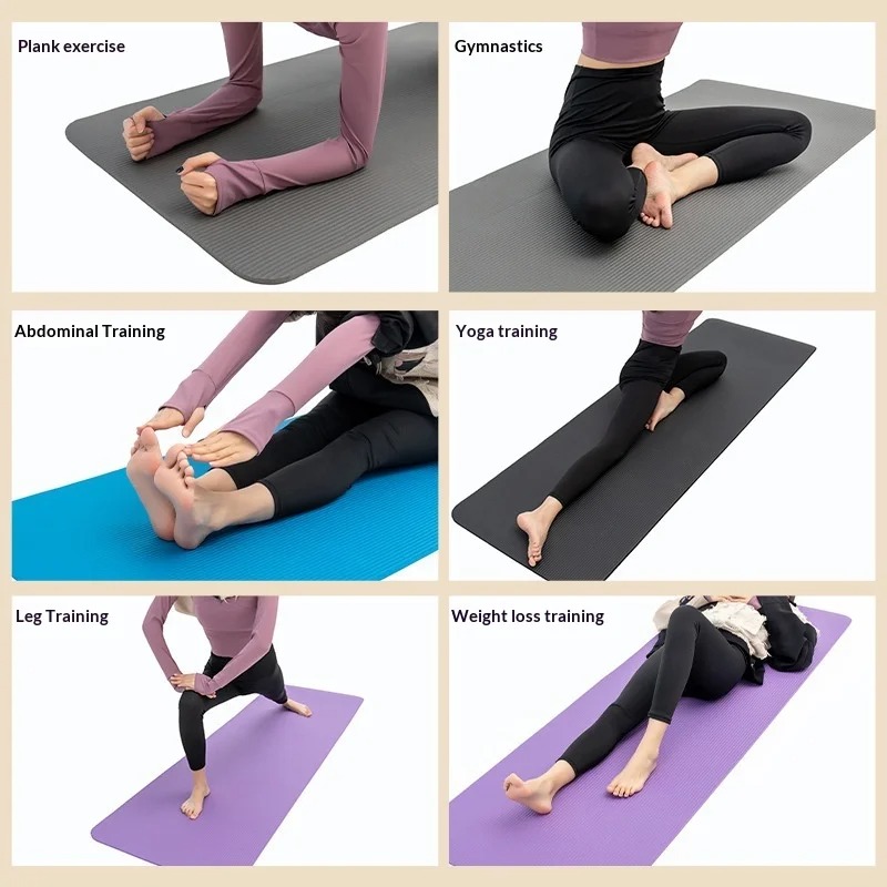 Mat Pilates Yoga - Tapete de Yoga Extra Grueso Antideslizante,