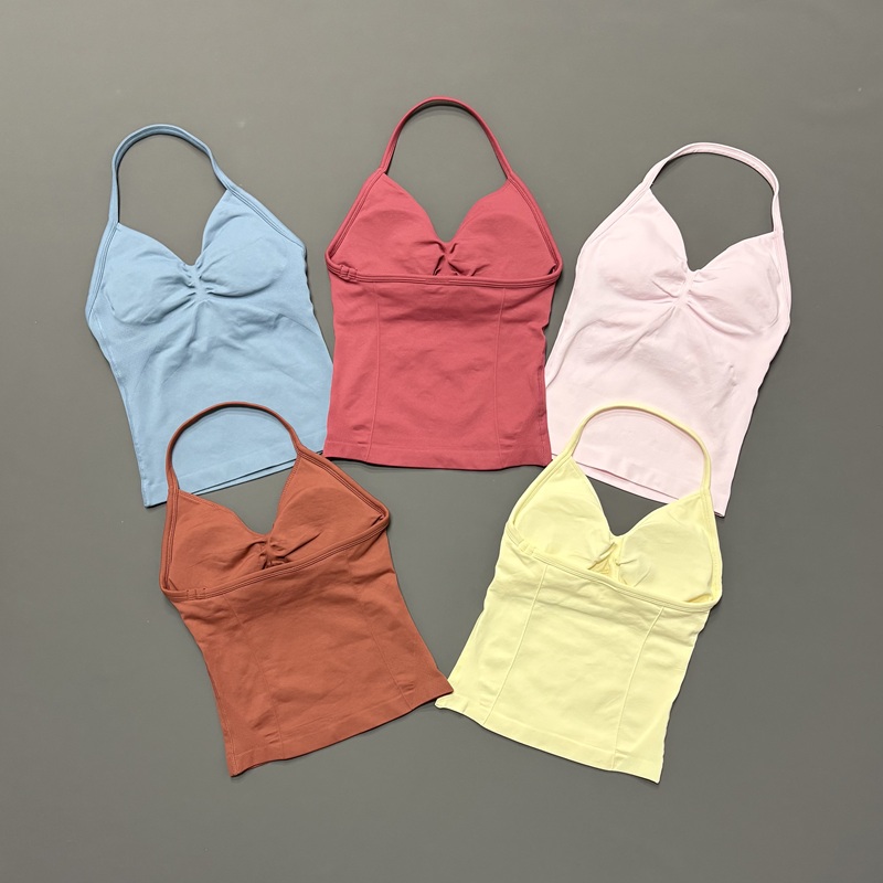 Yoga Strap Cotton - Camiseta Deportiva sin Costuras para Mujer,