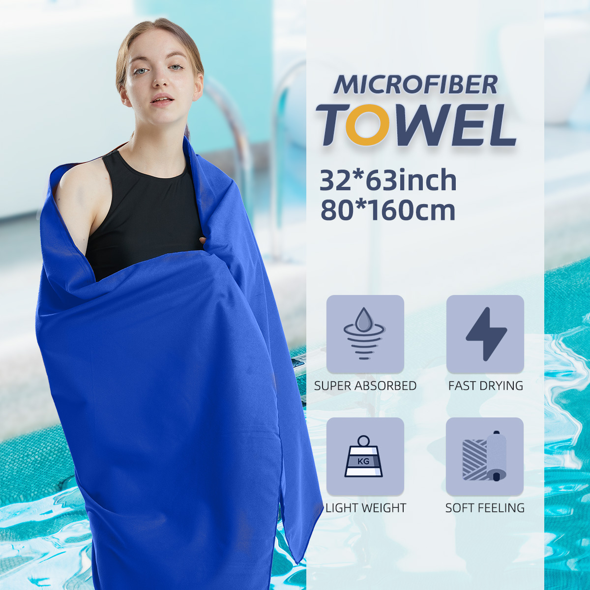 Pilates Yoga Towel - Toalla de microfibra de secado rápido,