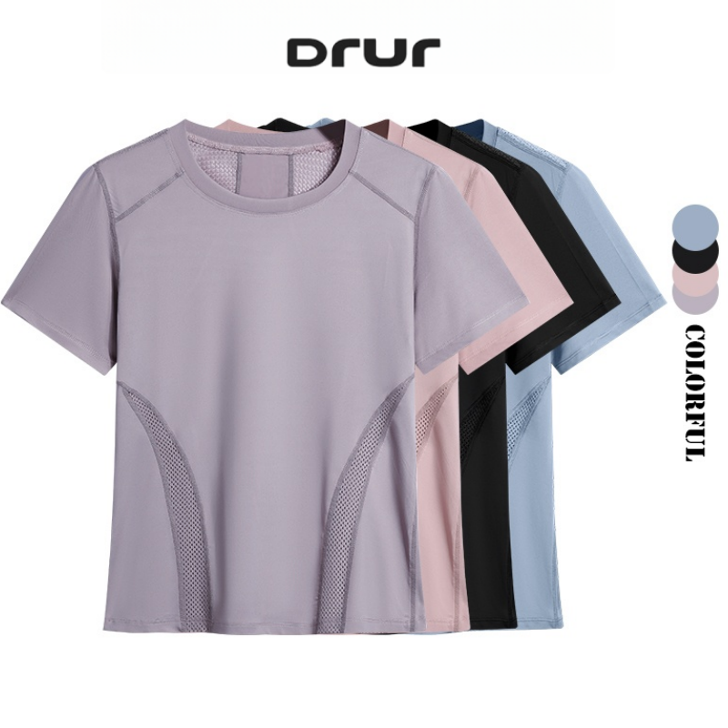 Pilates Yoga Top - DRUR-Camiseta ligera para correr para mujer,
