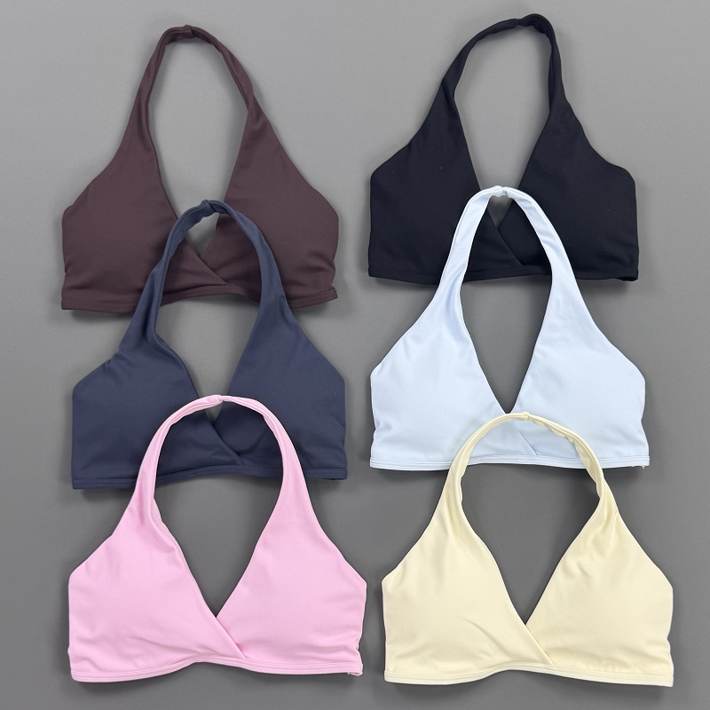 Yoga Strap Cotton - Top Deportivo para Mujer con Cuello
