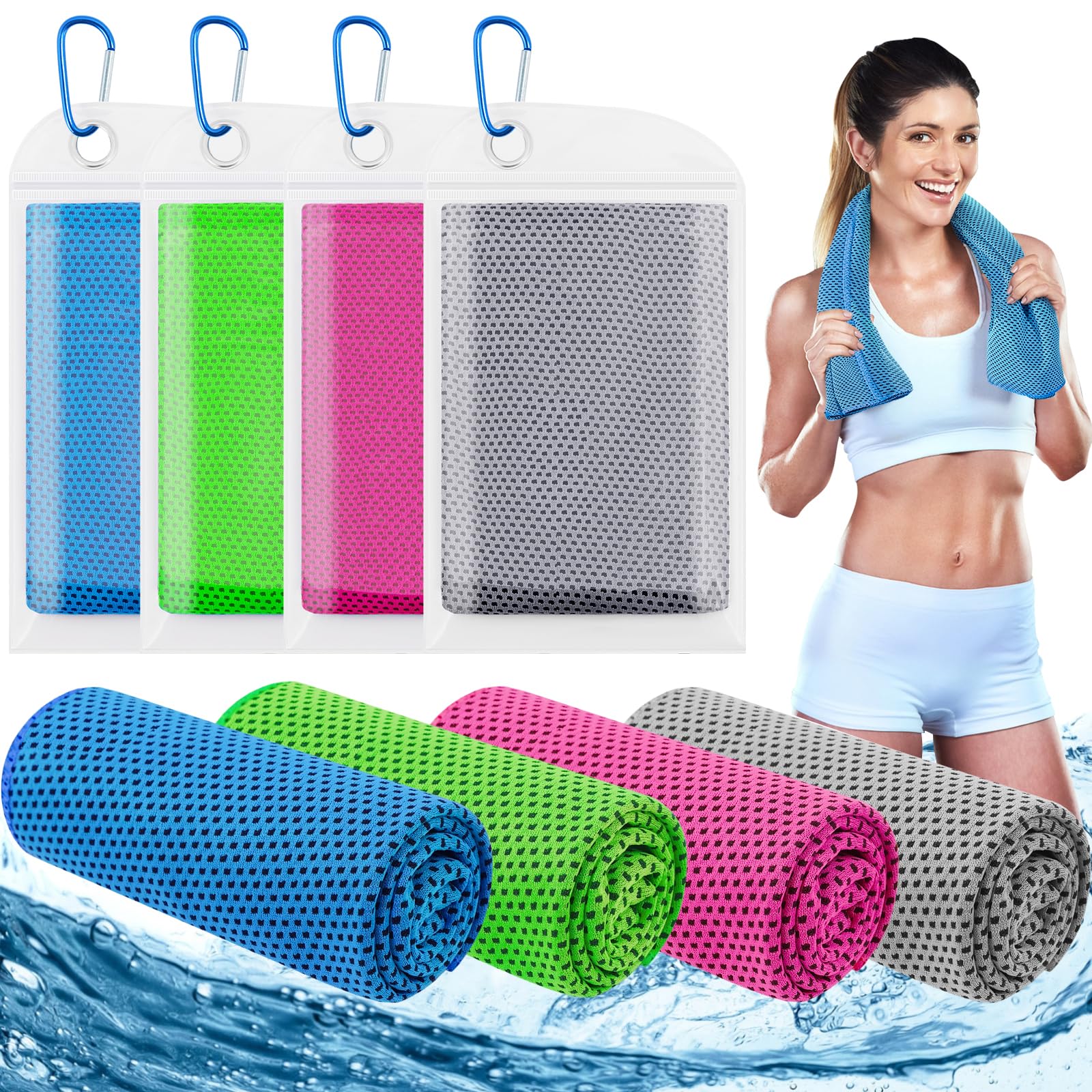 Pilates Yoga Towel - Toallas refrescantes de 30x100cm, 40 