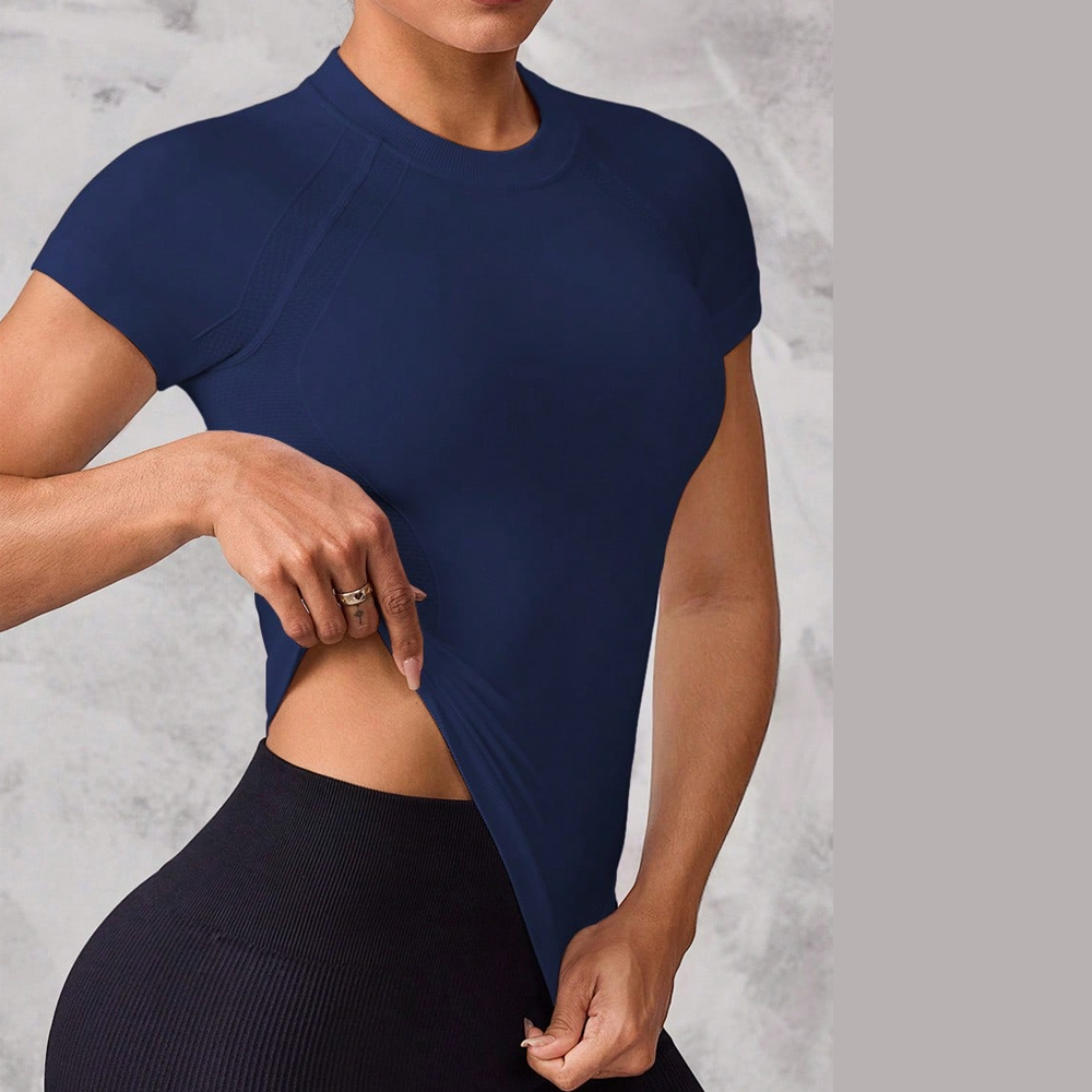 Top deportivo de manga corta p - Yoga Strap Cotton reseña y precio
