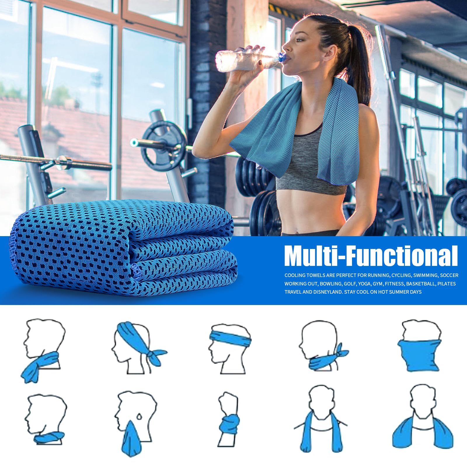 Toallas refrescantes de 30x100 - Pilates Yoga Towel reseña y precio